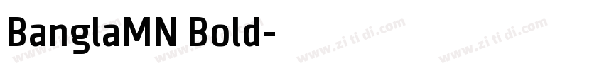 BanglaMN Bold字体转换